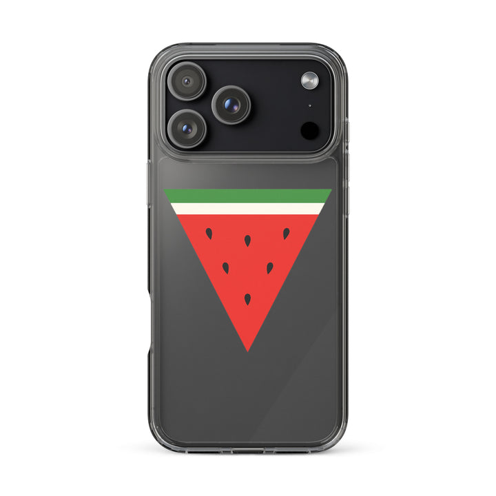 Clear Case for iPhone® - Triangle Watermelon, iPhone iPhone 17 Pro Max Case On Phone