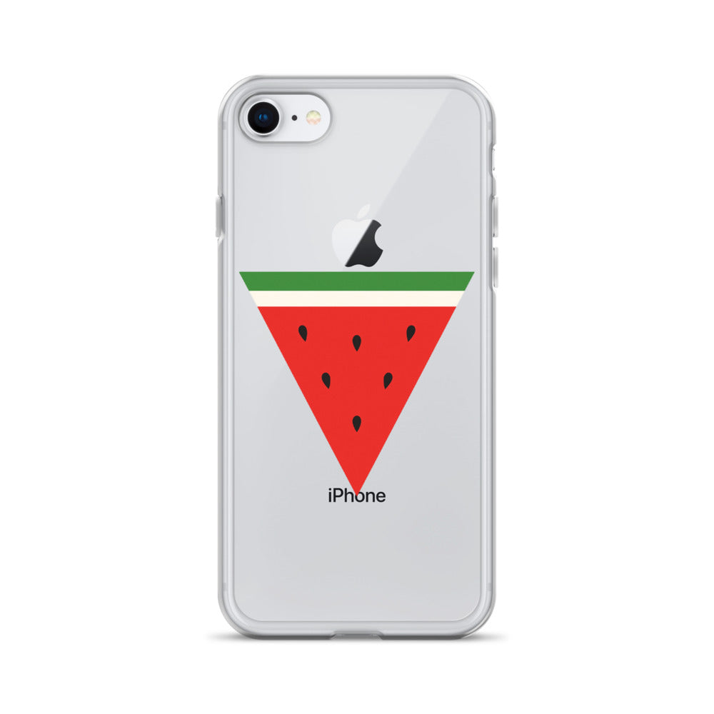 Clear Case for iPhone® - Triangle Watermelon, iPhone iPhone 7 8 Case On Phone