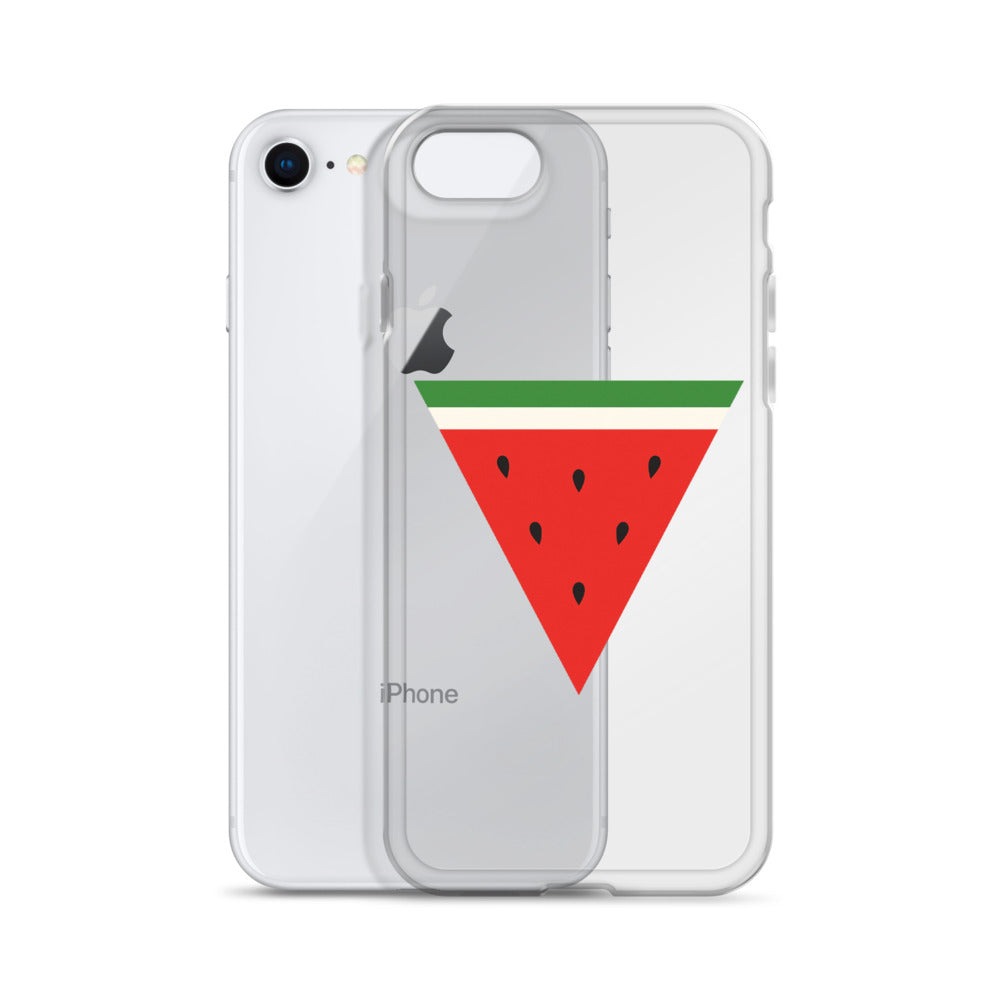 Clear Case for iPhone® - Triangle Watermelon, iPhone iPhone 7 8 Case With Phone