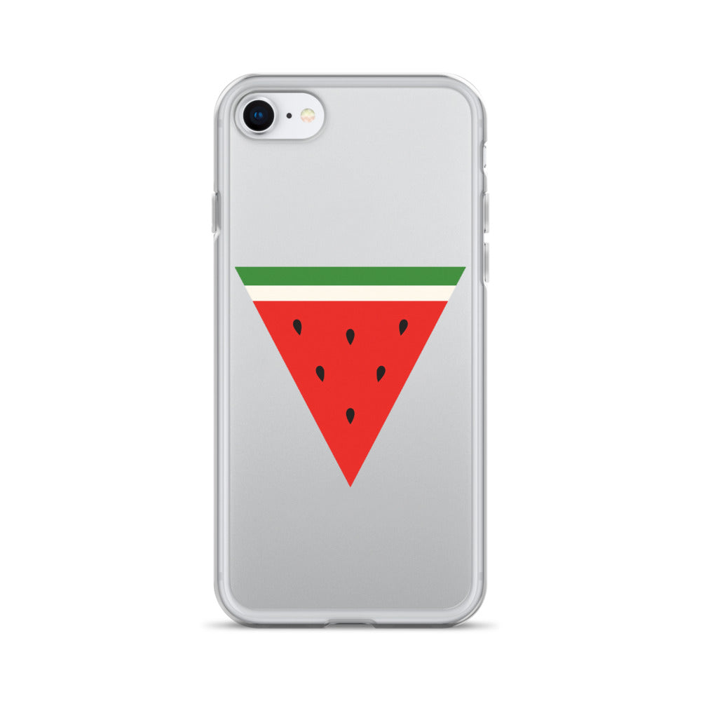 Clear Case for iPhone® - Triangle Watermelon, iPhone iPhone Se Case On Phone