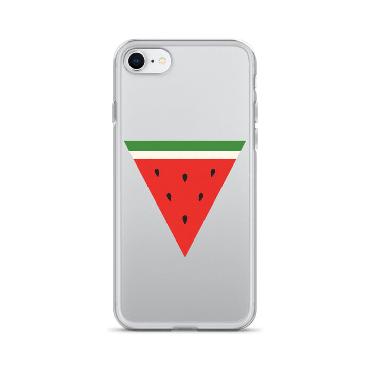 Clear Case for iPhone® - Triangle Watermelon, iPhone iPhone Se Case On Phone