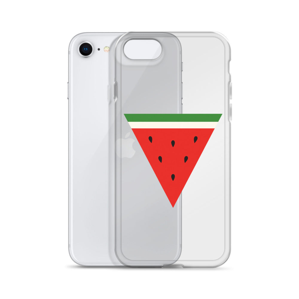Clear Case for iPhone® - Triangle Watermelon, iPhone iPhone Se Case With Phone