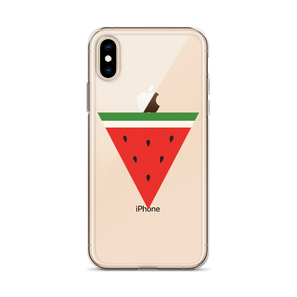 Clear Case for iPhone® - Triangle Watermelon, iPhone iPhone X Xs Case On Phone