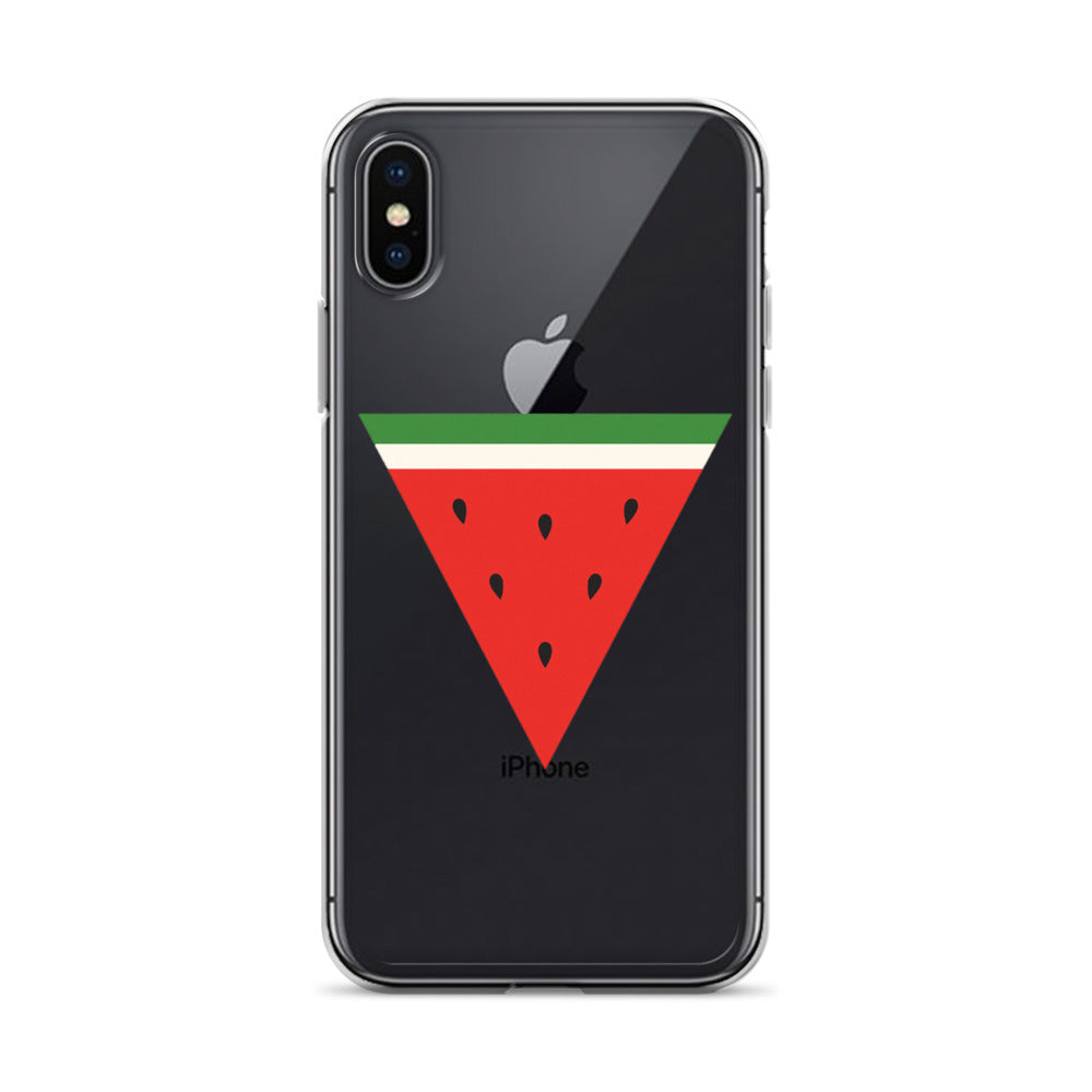 Clear Case for iPhone® - Triangle Watermelon, iPhone iPhone X Xs Case On Phone