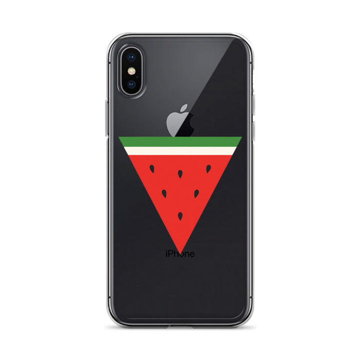 Clear Case for iPhone® - Triangle Watermelon, iPhone iPhone X Xs Case On Phone