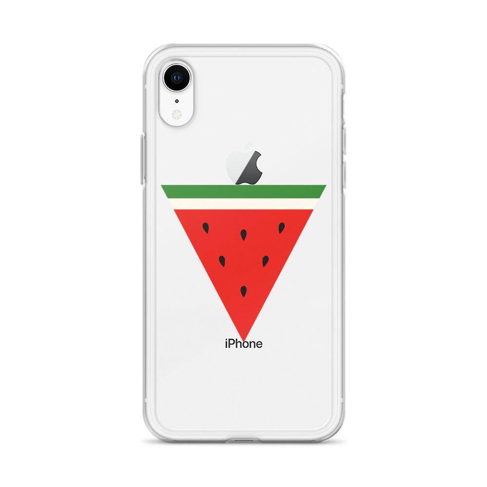 Clear Case for iPhone® - Triangle Watermelon, iPhone iPhone Xr Case On Phone