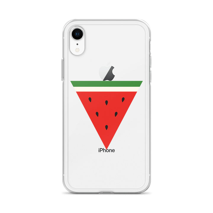 Clear Case for iPhone® - Triangle Watermelon, iPhone iPhone Xr Case On Phone