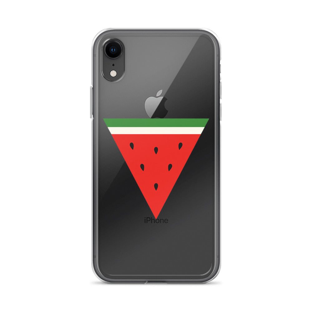 Clear Case for iPhone® - Triangle Watermelon, iPhone iPhone Xr Case On Phone
