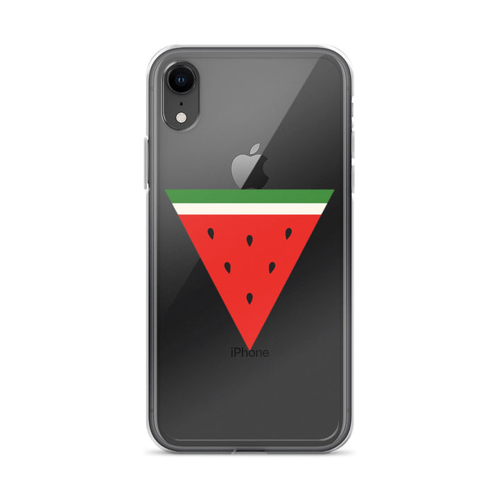 Clear Case for iPhone® - Triangle Watermelon, iPhone iPhone Xr Case On Phone