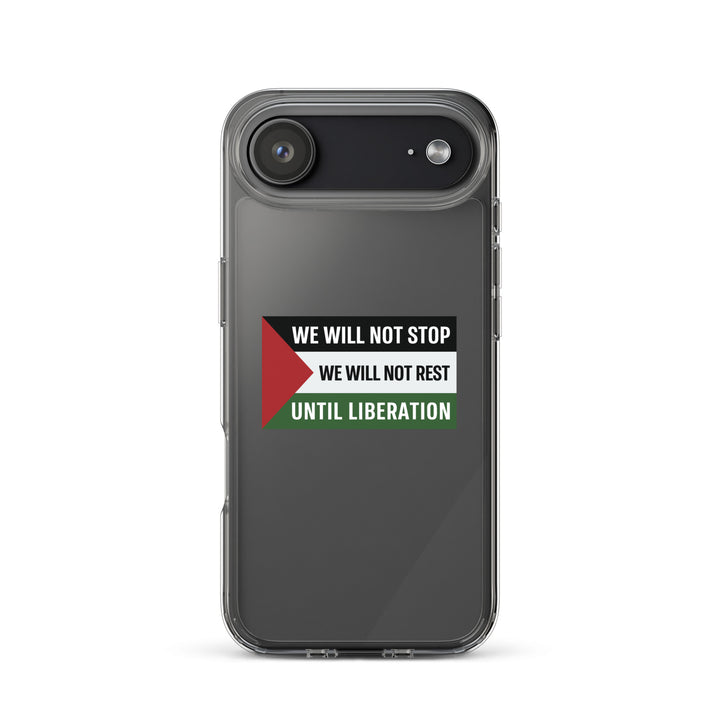 Clear Case for iPhone® - We Will Not Stop, iPhone iPhone 17 Air Case On Phone