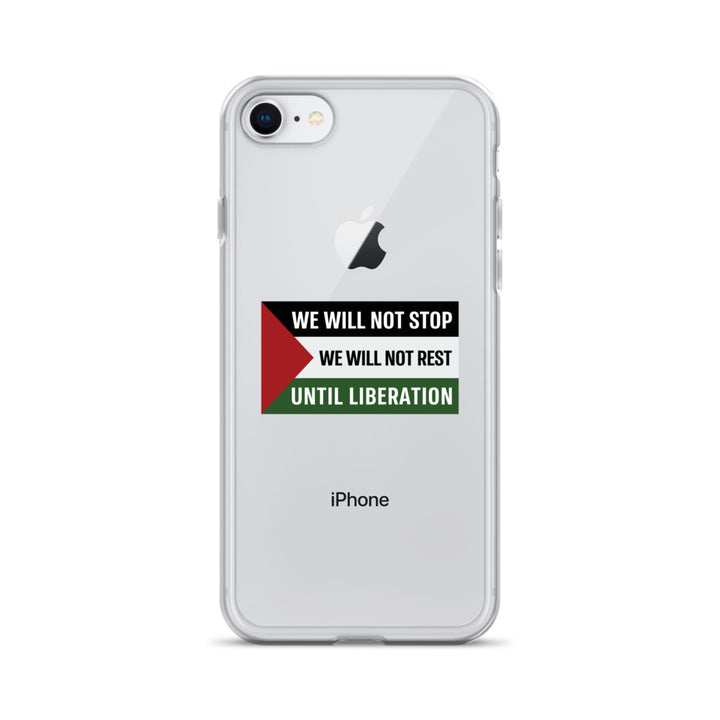 Clear Case for iPhone® - We Will Not Stop, iPhone iPhone 7 8 Case On Phone