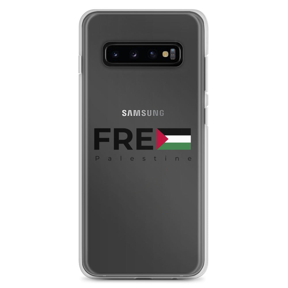 Clear Case for Samsung® - Free Palestine, Samsung Samsung Galaxy S10 Case On Phone