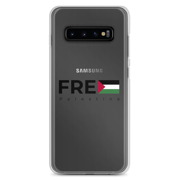 Clear Case for Samsung® - Free Palestine, Samsung Samsung Galaxy S10 Case On Phone