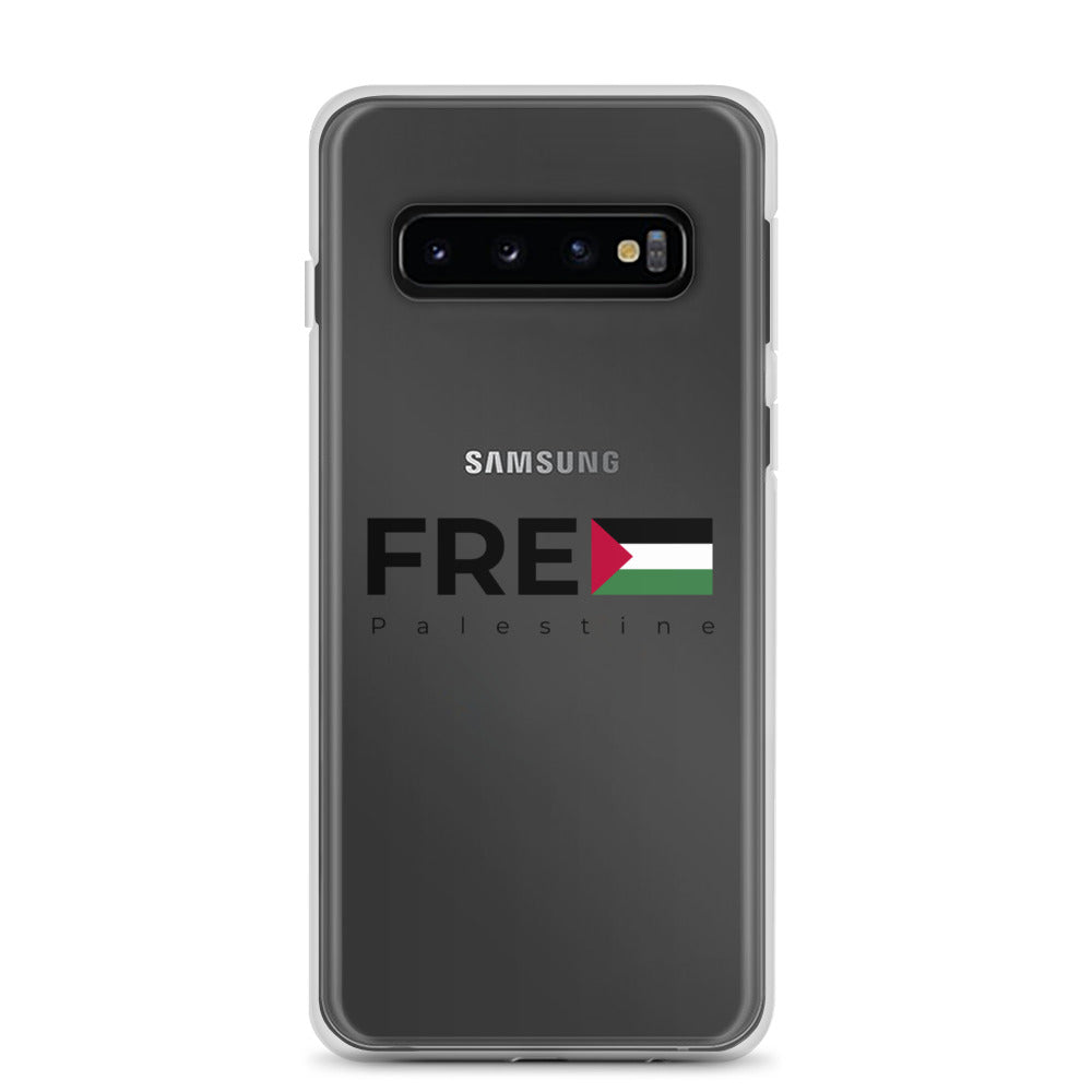 Clear Case for Samsung® - Free Palestine, Samsung Samsung Galaxy S10 Case On Phone