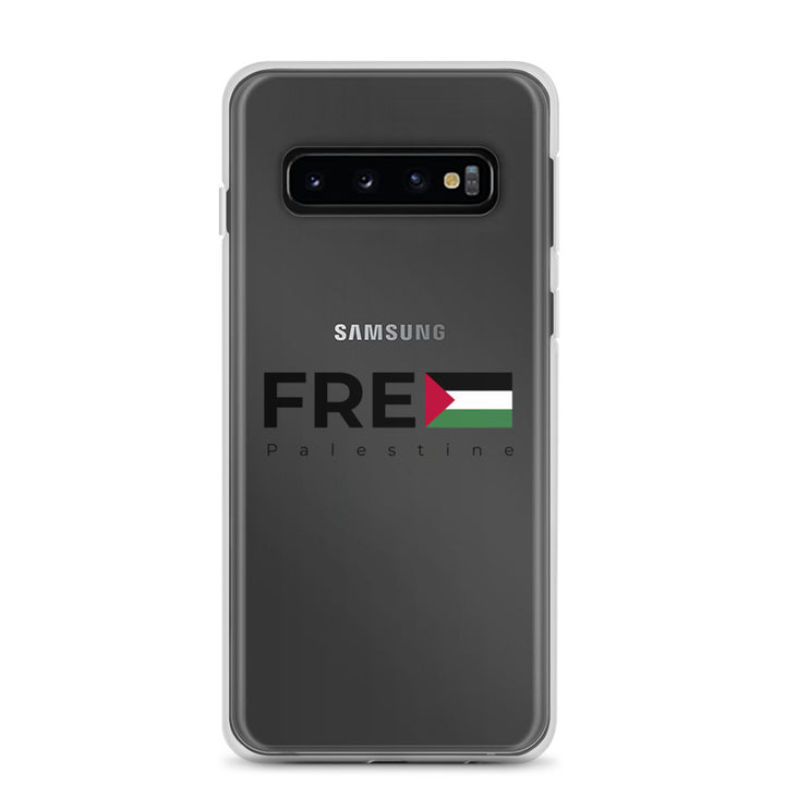 Clear Case for Samsung® - Free Palestine, Samsung Samsung Galaxy S10 Case On Phone