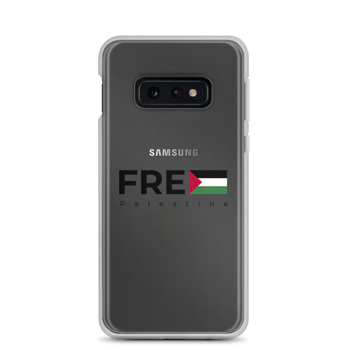 Clear Case for Samsung® - Free Palestine, Samsung Samsung Galaxy S10e Case On Phone