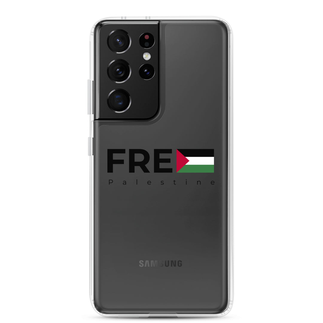 Clear Case for Samsung® - Free Palestine, Samsung Samsung Galaxy S21 Ultra Case On Phone