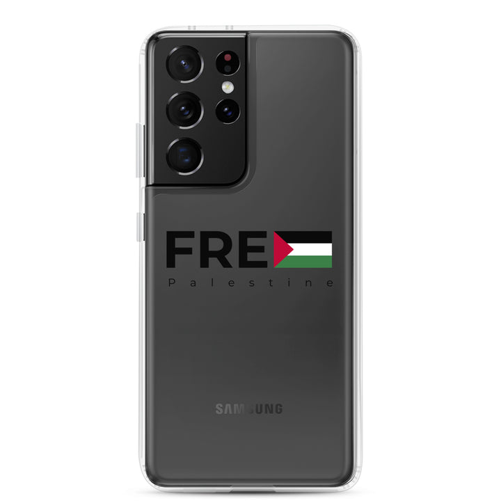 Clear Case for Samsung® - Free Palestine, Samsung Samsung Galaxy S21 Ultra Case On Phone