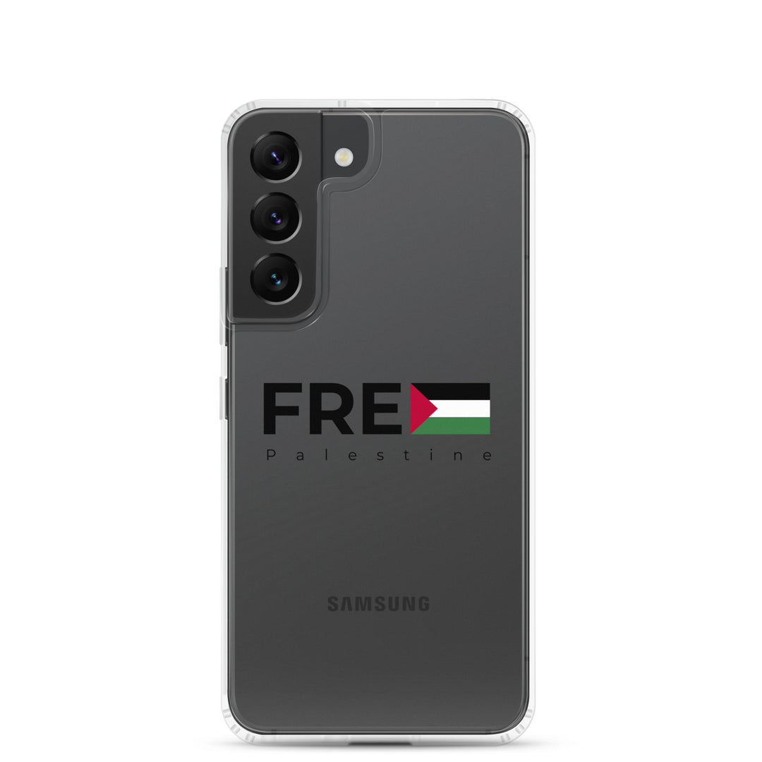 Clear Case for Samsung® - Free Palestine, Samsung Samsung Galaxy S22 Case On Phone