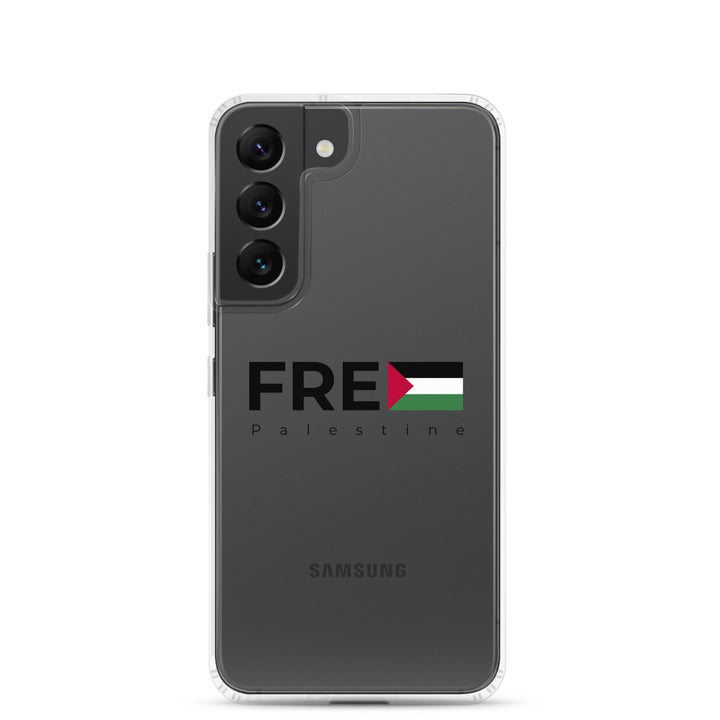 Clear Case for Samsung® - Free Palestine, Samsung Samsung Galaxy S22 Case On Phone
