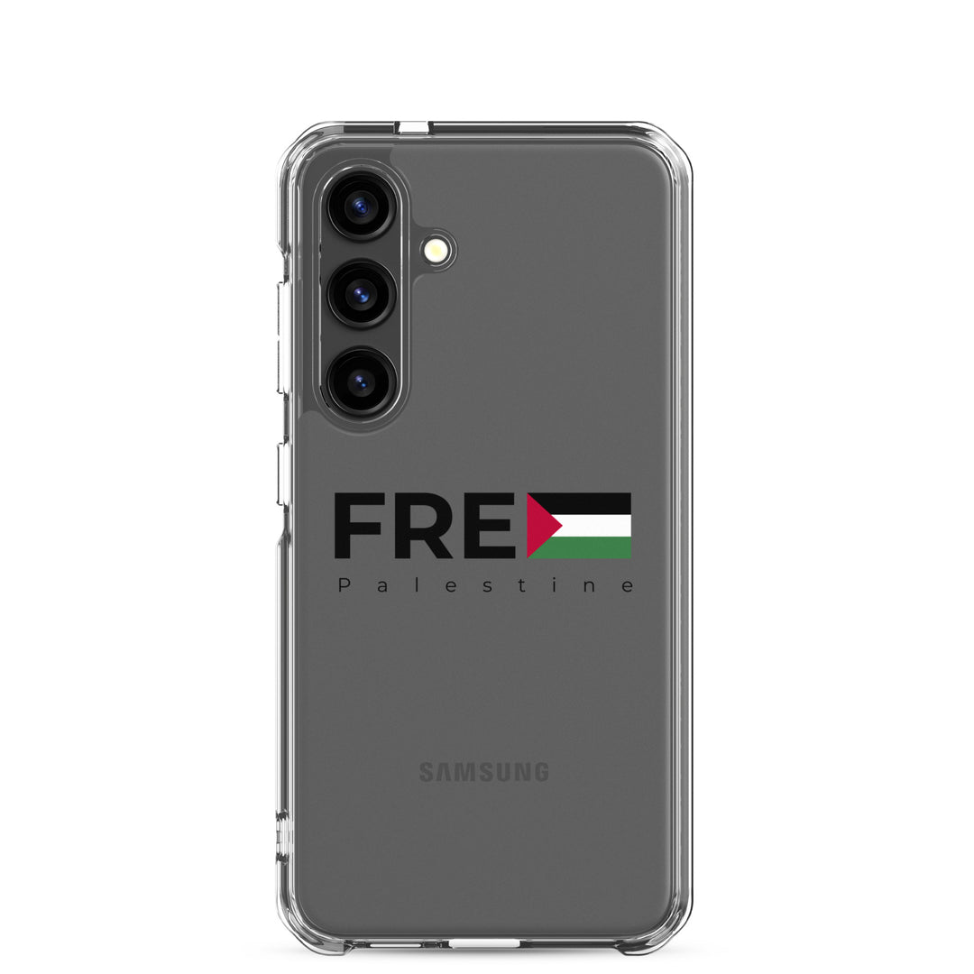 Clear Case for Samsung® - Free Palestine, Samsung Samsung Galaxy S24 Case On Phone