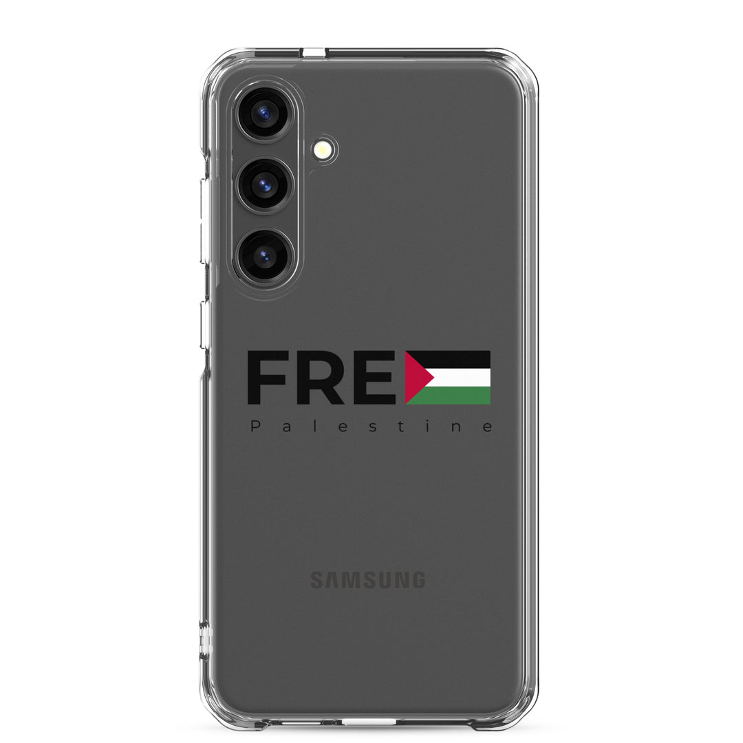 Clear Case for Samsung® - Free Palestine, Samsung Samsung Galaxy S24 Plus Case On Phone