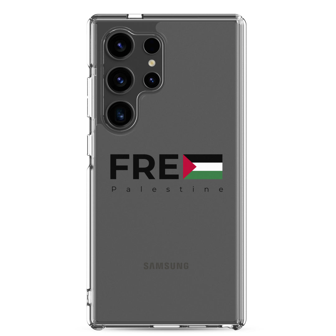 Clear Case for Samsung® - Free Palestine, Samsung Samsung Galaxy S24 Ultra Case On Phone