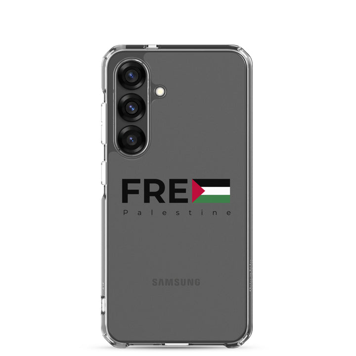 Clear Case for Samsung® - Free Palestine, Samsung Samsung Galaxy S25 Case On Phone