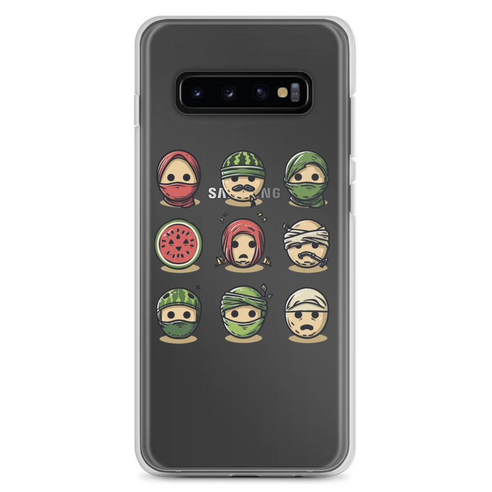 Clear Case for Samsung® - Palestine Emoji, Samsung Samsung Galaxy S10 Case On Phone