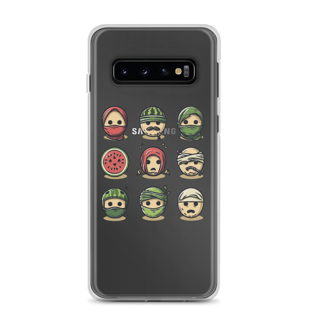 Clear Case for Samsung® - Palestine Emoji, Samsung Samsung Galaxy S10 Case On Phone