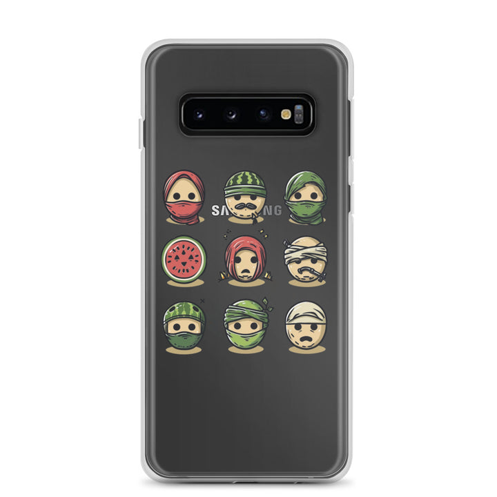 Clear Case for Samsung® - Palestine Emoji, Samsung Samsung Galaxy S10 Case On Phone
