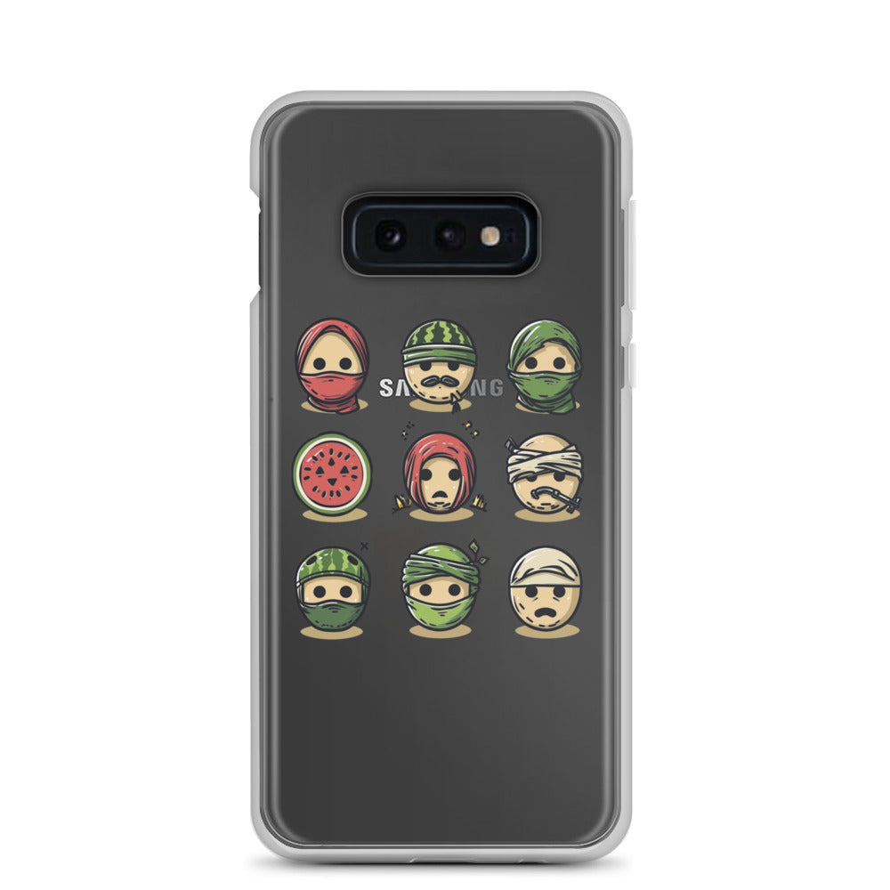 Clear Case for Samsung® - Palestine Emoji, Samsung Samsung Galaxy S10e Case On Phone