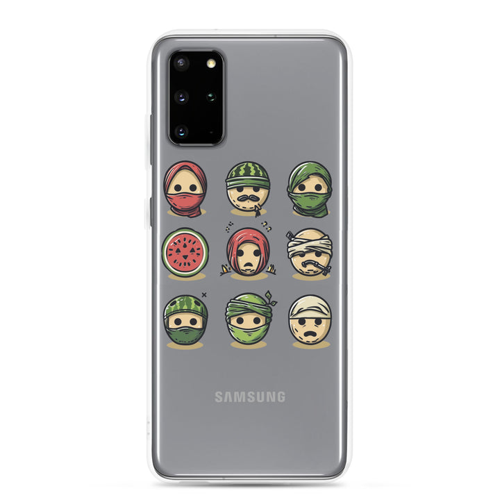 Clear Case for Samsung® - Palestine Emoji, Samsung Samsung Galaxy S20 Plus Case On Phone