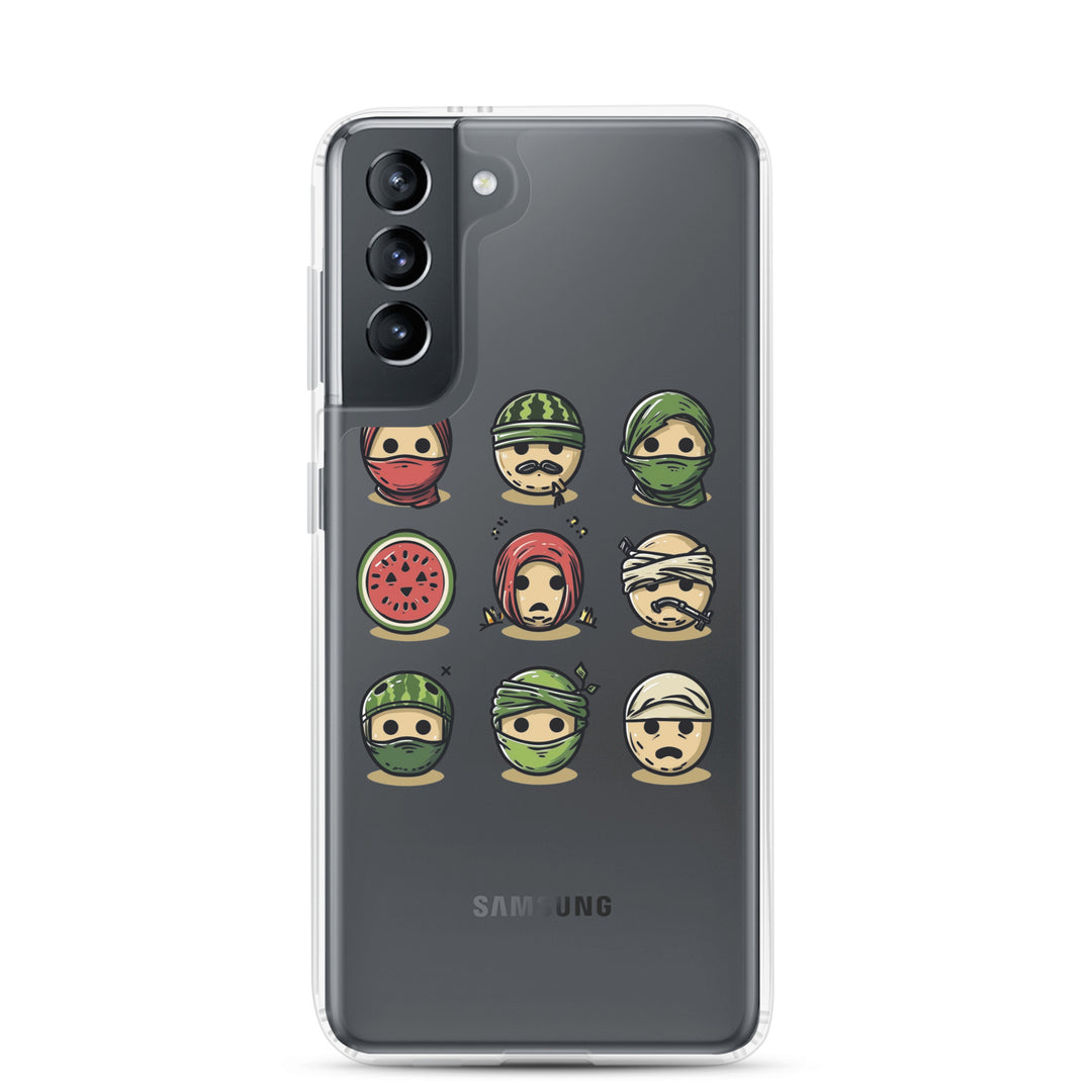 Clear Case for Samsung® - Palestine Emoji, Samsung Samsung Galaxy S21 Case On Phone
