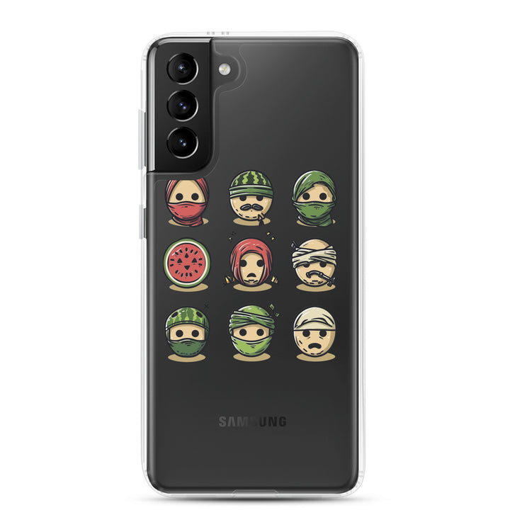 Clear Case for Samsung® - Palestine Emoji, Samsung Samsung Galaxy S21 Plus Case On Phone