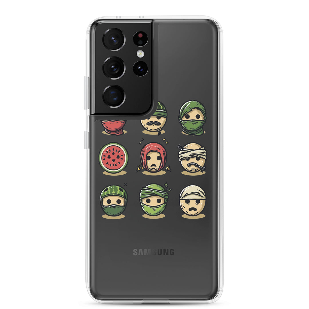 Clear Case for Samsung® - Palestine Emoji, Samsung Samsung Galaxy S21 Ultra Case On Phone