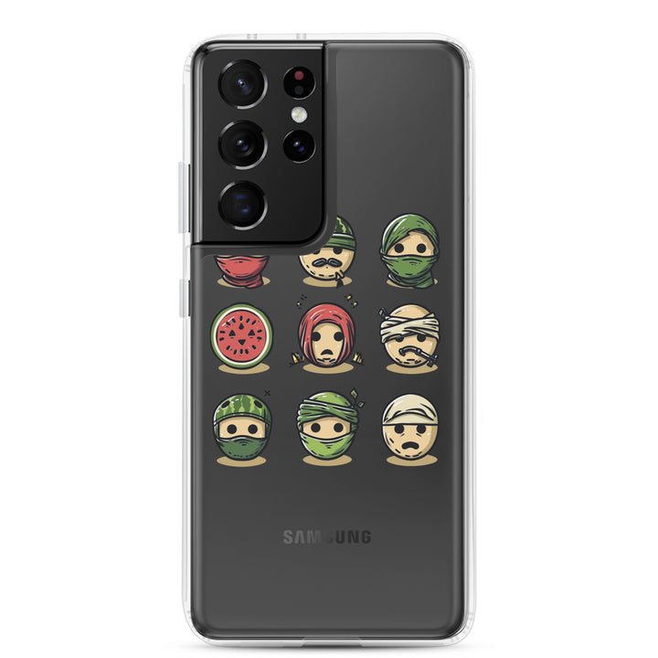 Clear Case for Samsung® - Palestine Emoji, Samsung Samsung Galaxy S21 Ultra Case On Phone