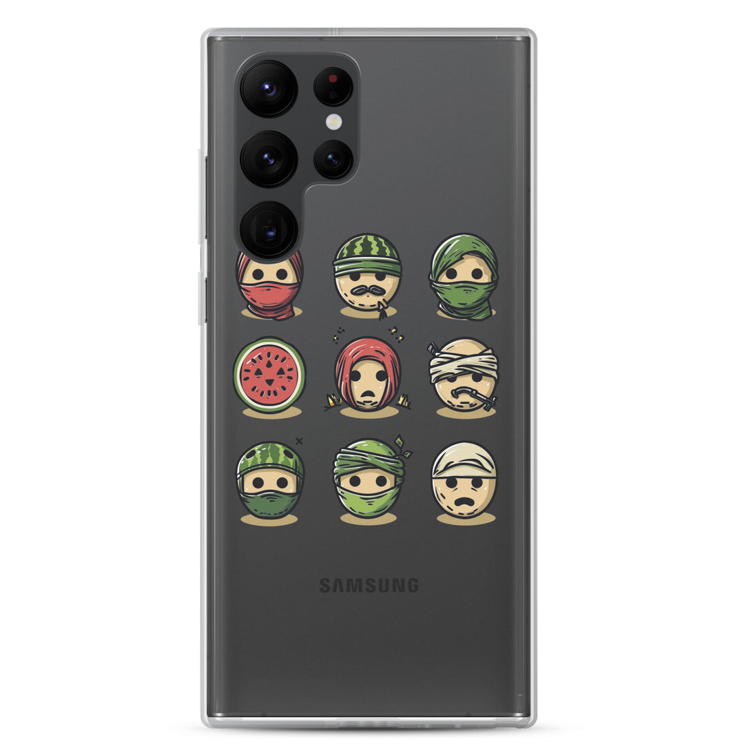 Clear Case for Samsung® - Palestine Emoji, Samsung Samsung Galaxy S22 Ultra Case On Phone