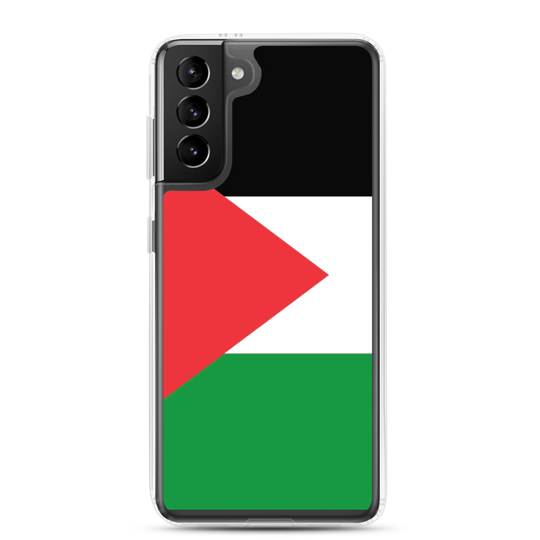 Clear Case for Samsung® -  Palestine Flag, Samsung Samsung Galaxy S21 Plus Case On Phone