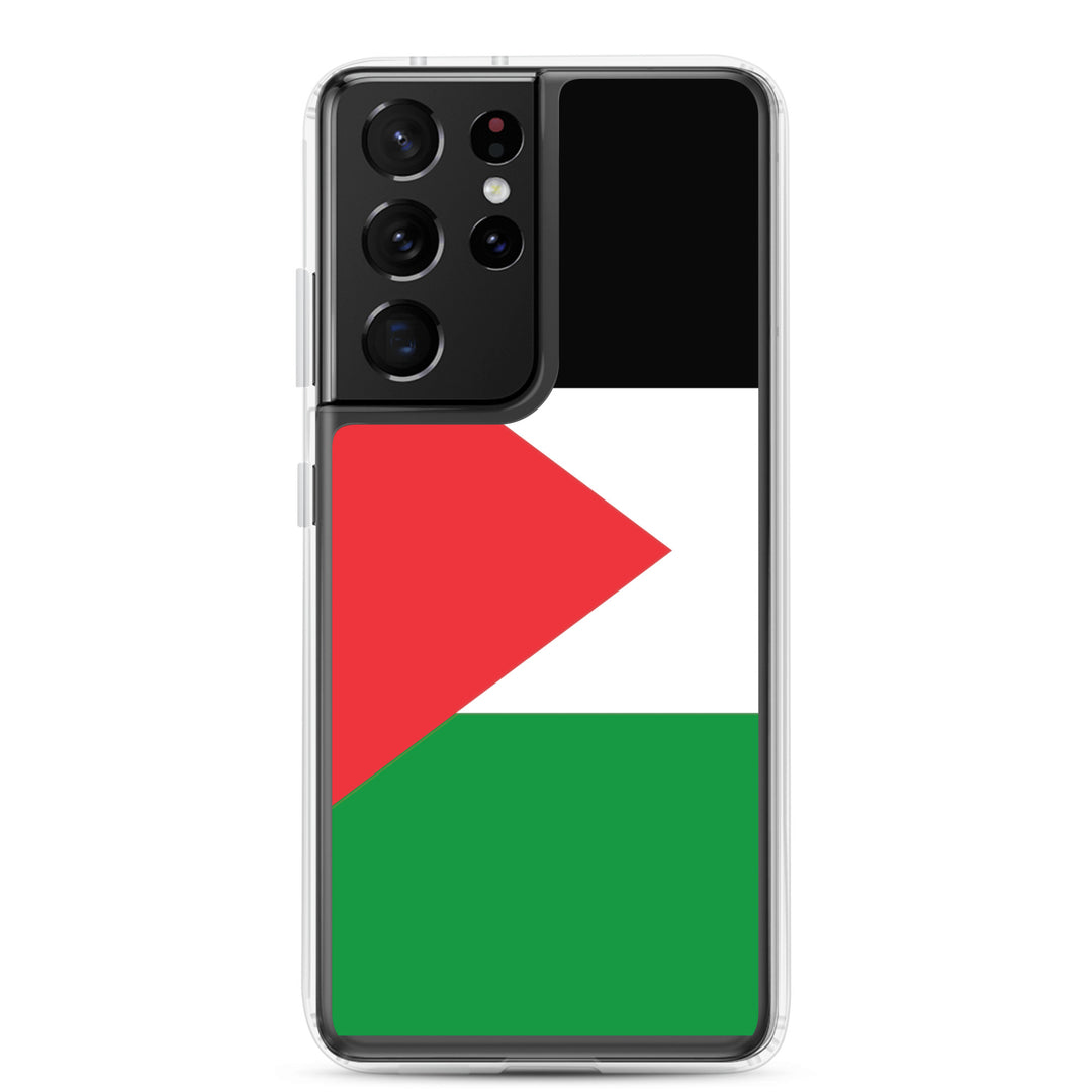 Clear Case for Samsung® -  Palestine Flag, Samsung Samsung Galaxy S21 Ultra Case On Phone