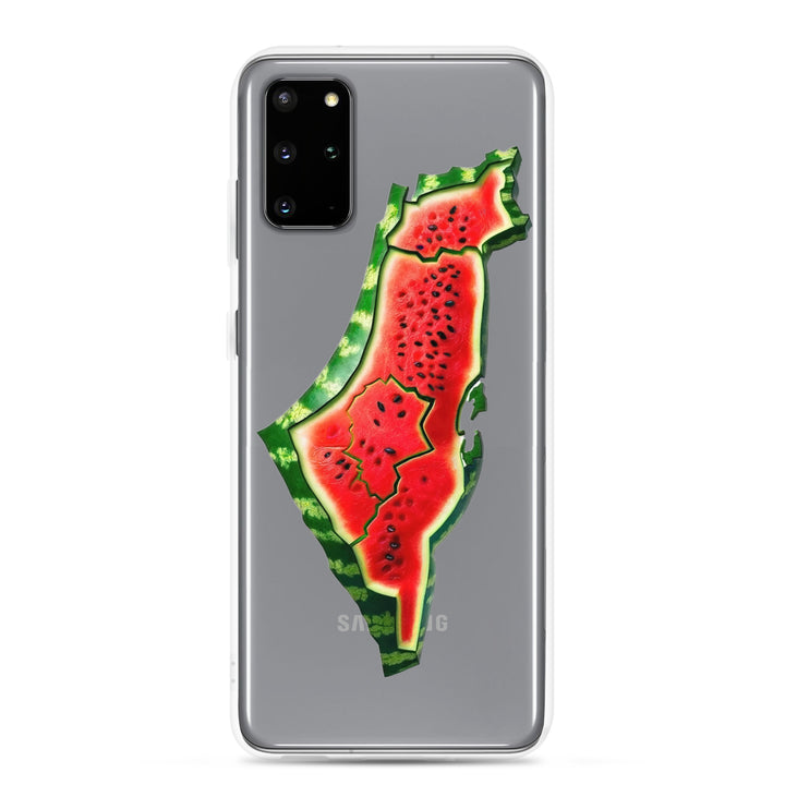 Clear Case for Samsung® - Palestine Watermelon, Samsung Samsung Galaxy S20 Plus Case On Phone