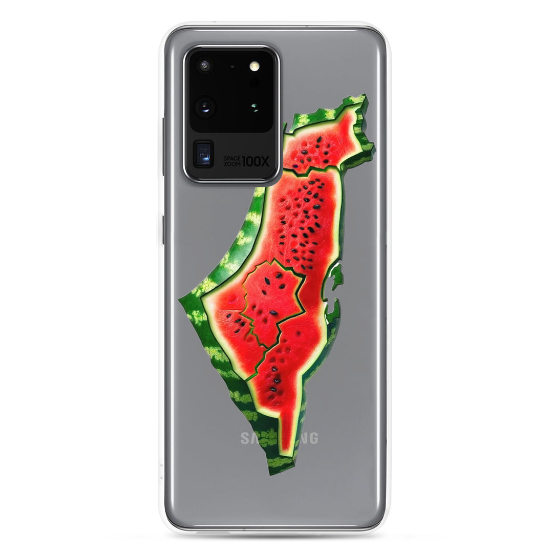 Clear Case for Samsung® - Palestine Watermelon, Samsung Samsung Galaxy S20 Ultra Case On Phone