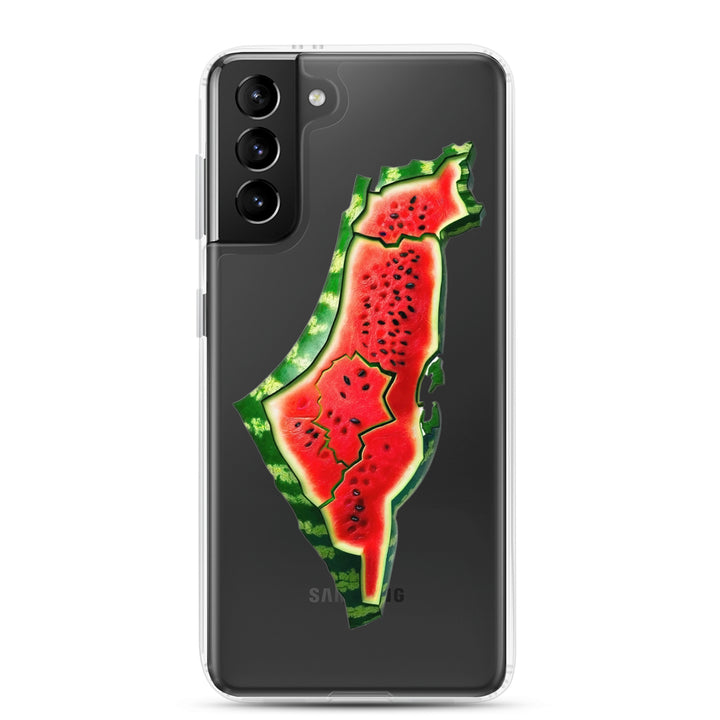 Clear Case for Samsung® - Palestine Watermelon, Samsung Samsung Galaxy S21 Plus Case On Phone