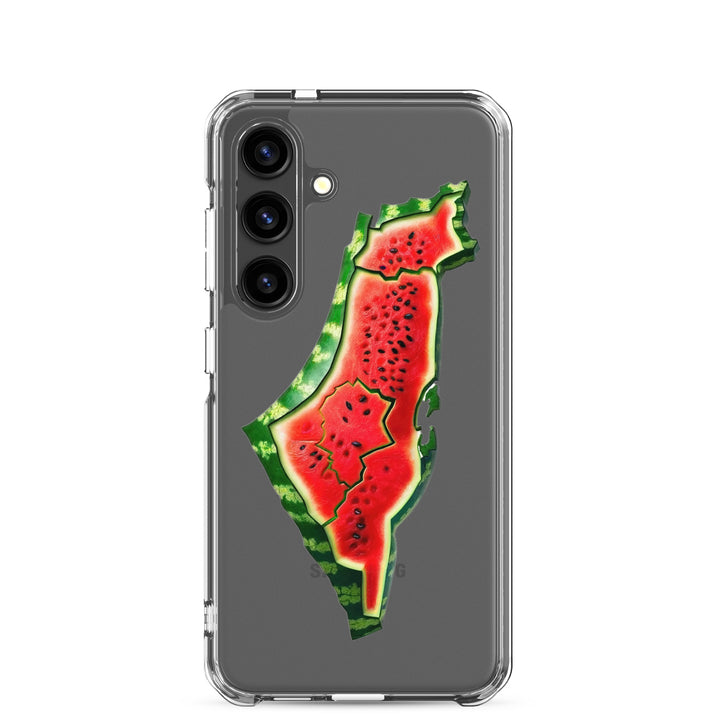 Clear Case for Samsung® - Palestine Watermelon, Samsung Samsung Galaxy S24 Case On Phone