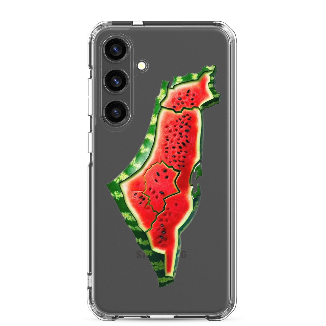 Clear Case for Samsung® - Palestine Watermelon, Samsung Samsung Galaxy S24 Plus Case On Phone