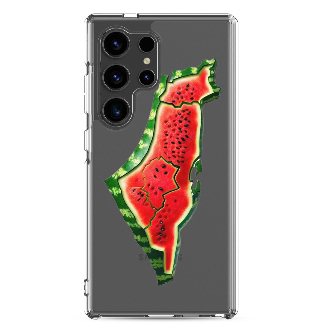Clear Case for Samsung® - Palestine Watermelon, Samsung Samsung Galaxy S24 Ultra Case On Phone