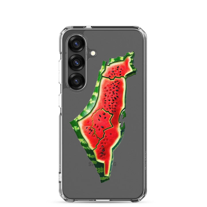 Clear Case for Samsung® - Palestine Watermelon, Samsung Samsung Galaxy S25 Case On Phone