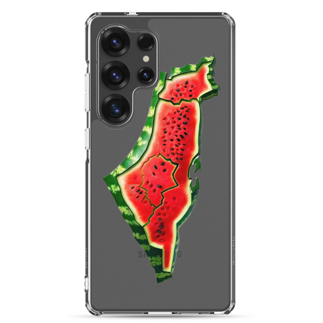 Clear Case for Samsung® - Palestine Watermelon, Samsung Samsung Galaxy S25 Ultra Case On Phone