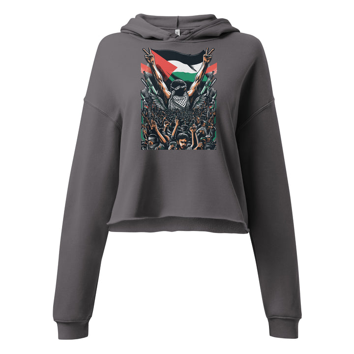 Crop Hoodie - Art by Moh, Womens Cropped Hoodie Storm
