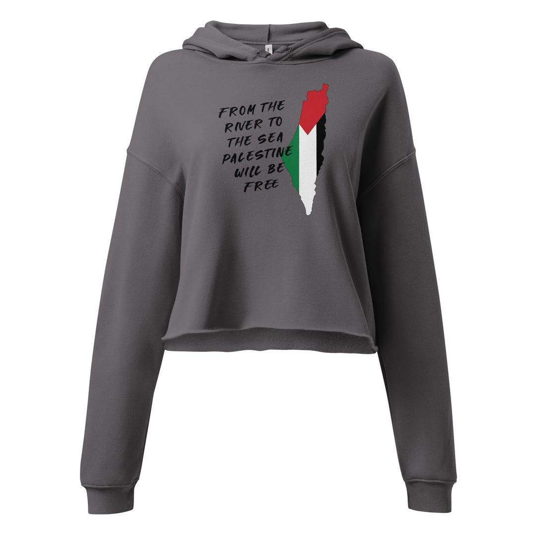 Crop Hoodie - From the River, Womens Cropped Hoodie Storm
